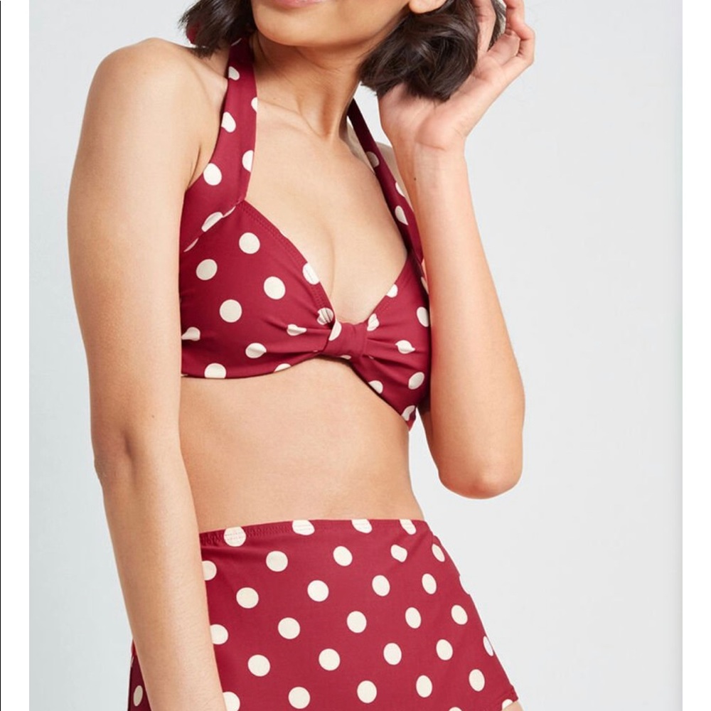 High waist polka dot bikini